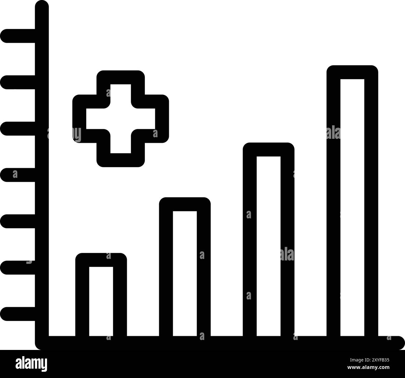 Diagrammvektorsymbol – Designillustration Stock Vektor