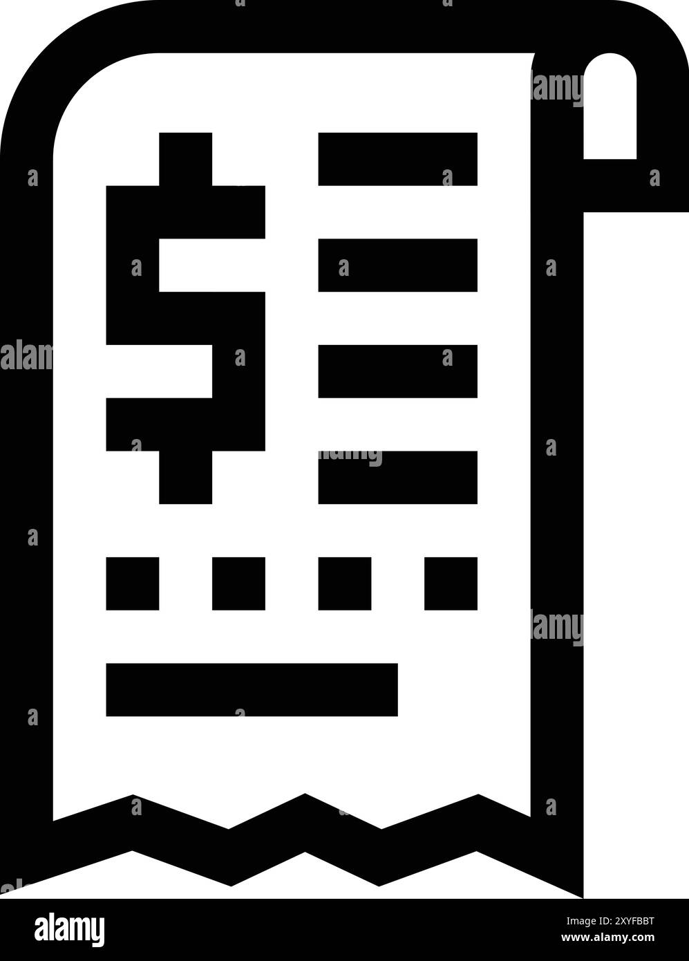 Abbildung Des Symbols „Bill Vector“ (Abrechnungsvektor Stock Vektor