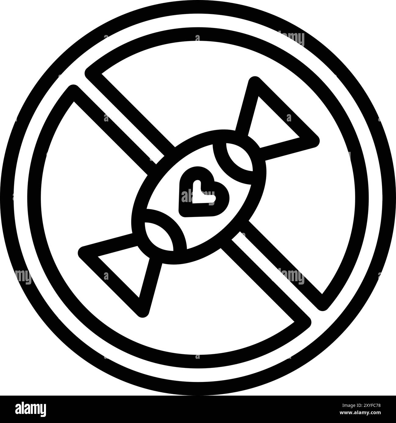 Keine Illustration Des Symbols „Sweet Vector“ Stock Vektor