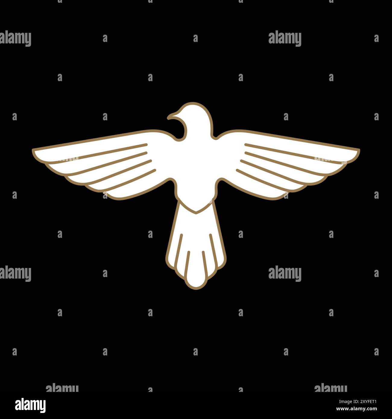 Einfache Minimalistische Spreizung Flügel Taube Vogel Silhouette Logo Design Illustration Vektor Stock Vektor