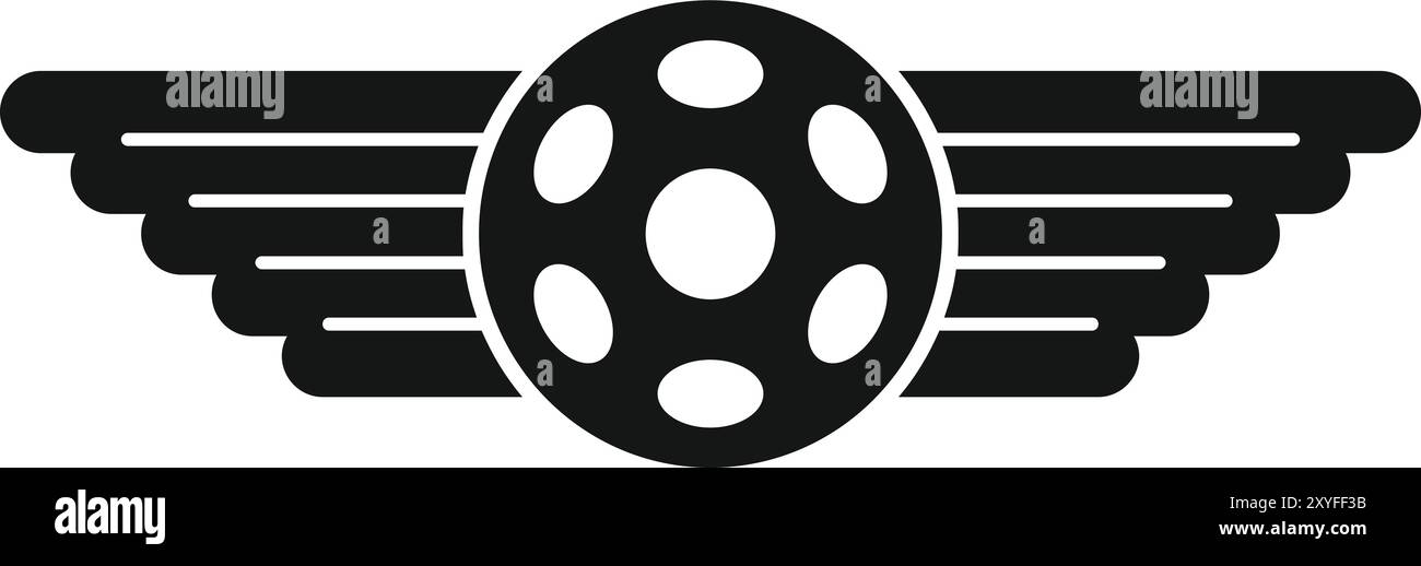 Dieses Logo eignet sich perfekt für alle Unternehmen, die mit dem Thema Floorball zu tun haben, insbesondere für Teams Stock Vektor