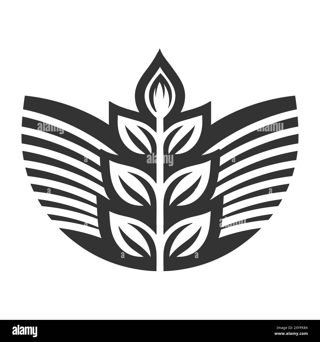 Wachsende Pflanze Baum mit Land für Kräutergarten Farm Illustration Stock Vektor