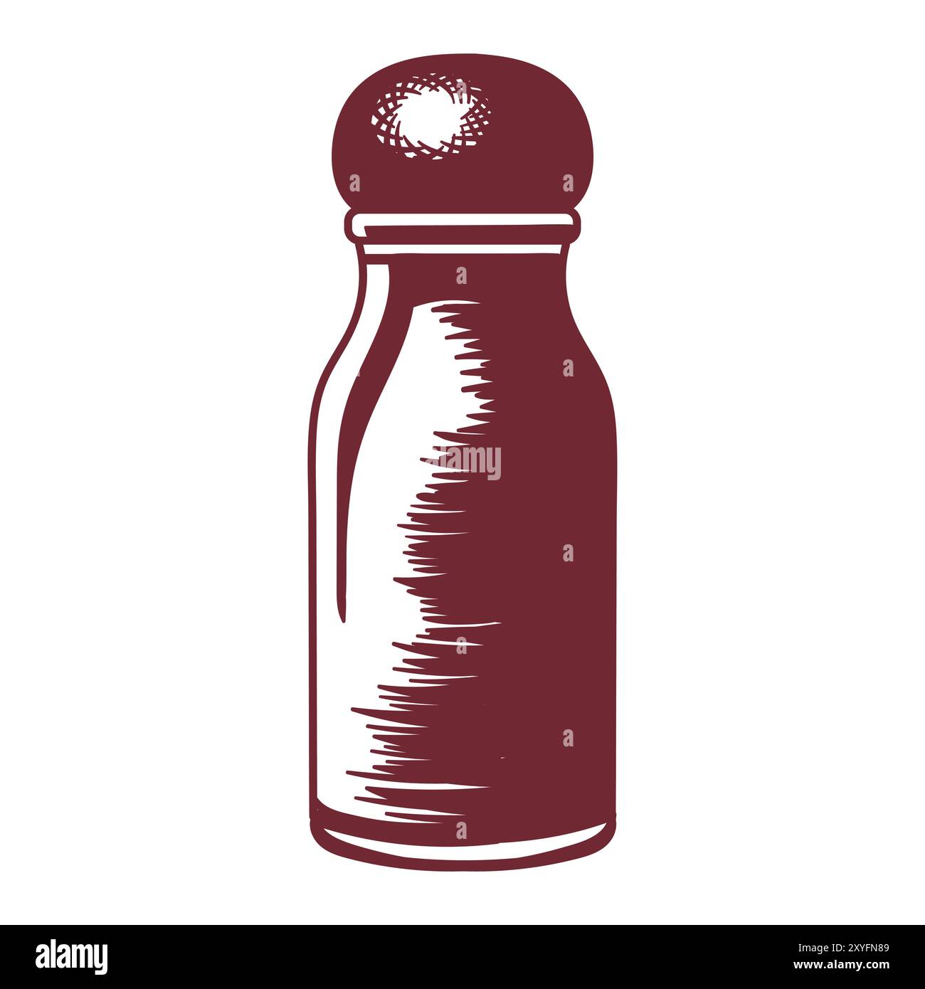 Hölzerne Pfeffer- und Salzmühle Shaker Illustration Vektor Stock Vektor