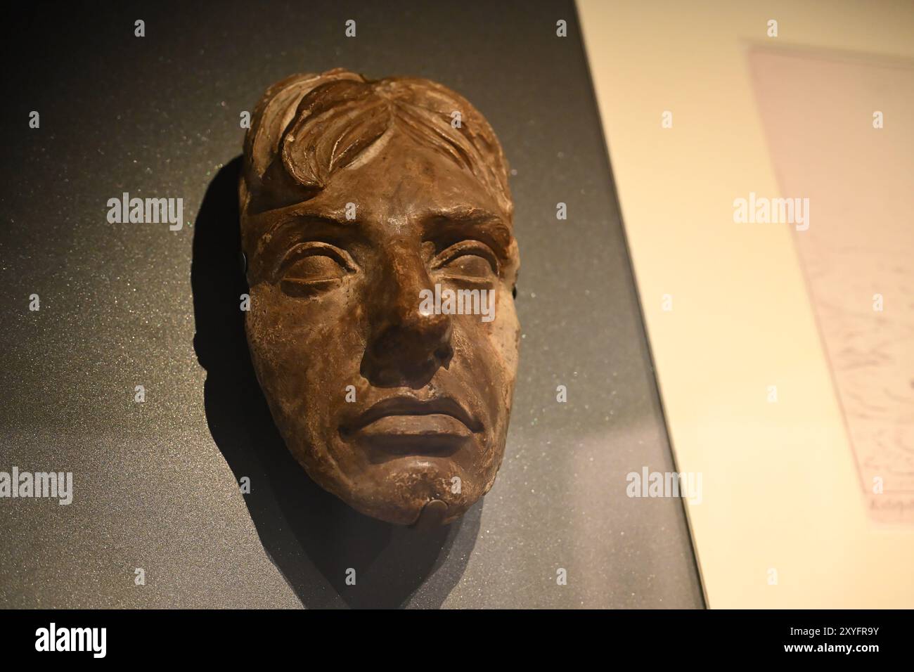 Lebensmaske von Horatio Nelson um 1800 im National Maritime Museum in London Stockfoto