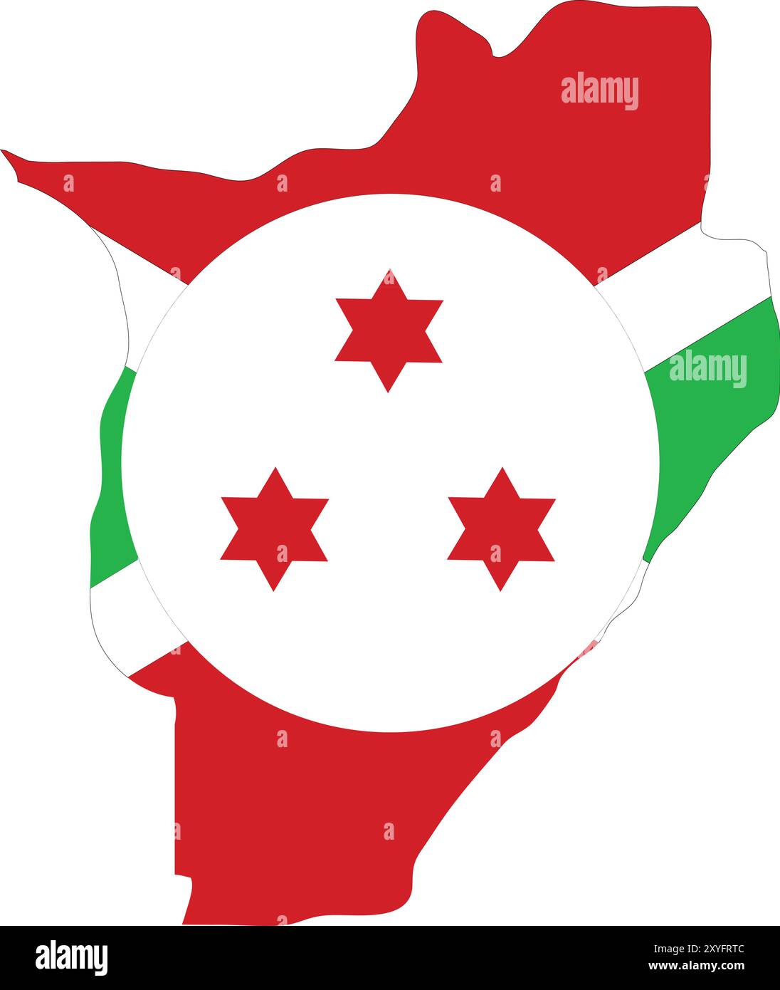 Burundi Flagge in Karte, Burundi Karte mit Flagge, Land Karte, Burundi Karte mit Flagge, Nation Flagge Burundi Stock Vektor