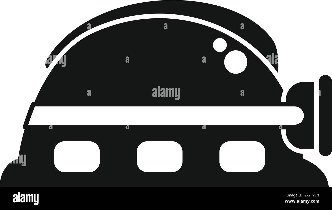 Biodome für den Anbau von Nahrungsmitteln auf dem mars Icon in schlichtem Stil isoliert auf weißem Hintergrund Stock Vektor