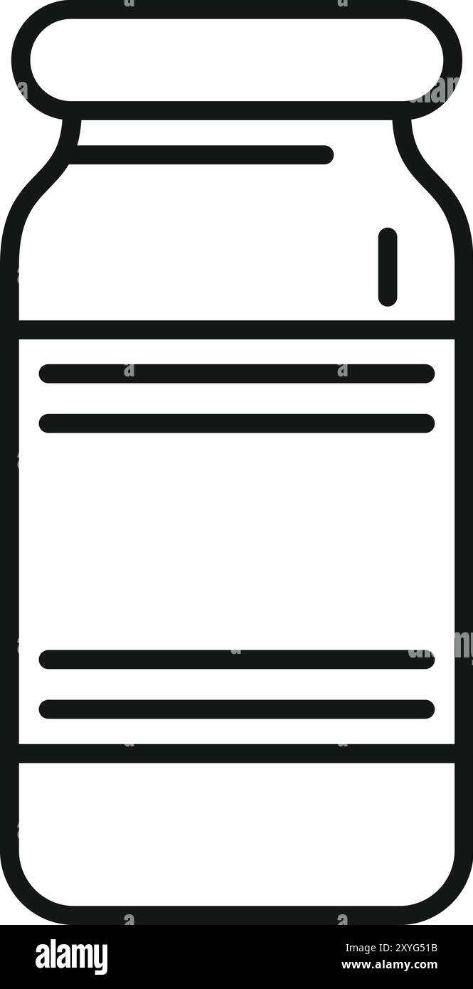 Gewürzglas-Symbol im Umrissstil, das Würzmittel zum Kochen, Rezepte usw. veranschaulicht Stock Vektor