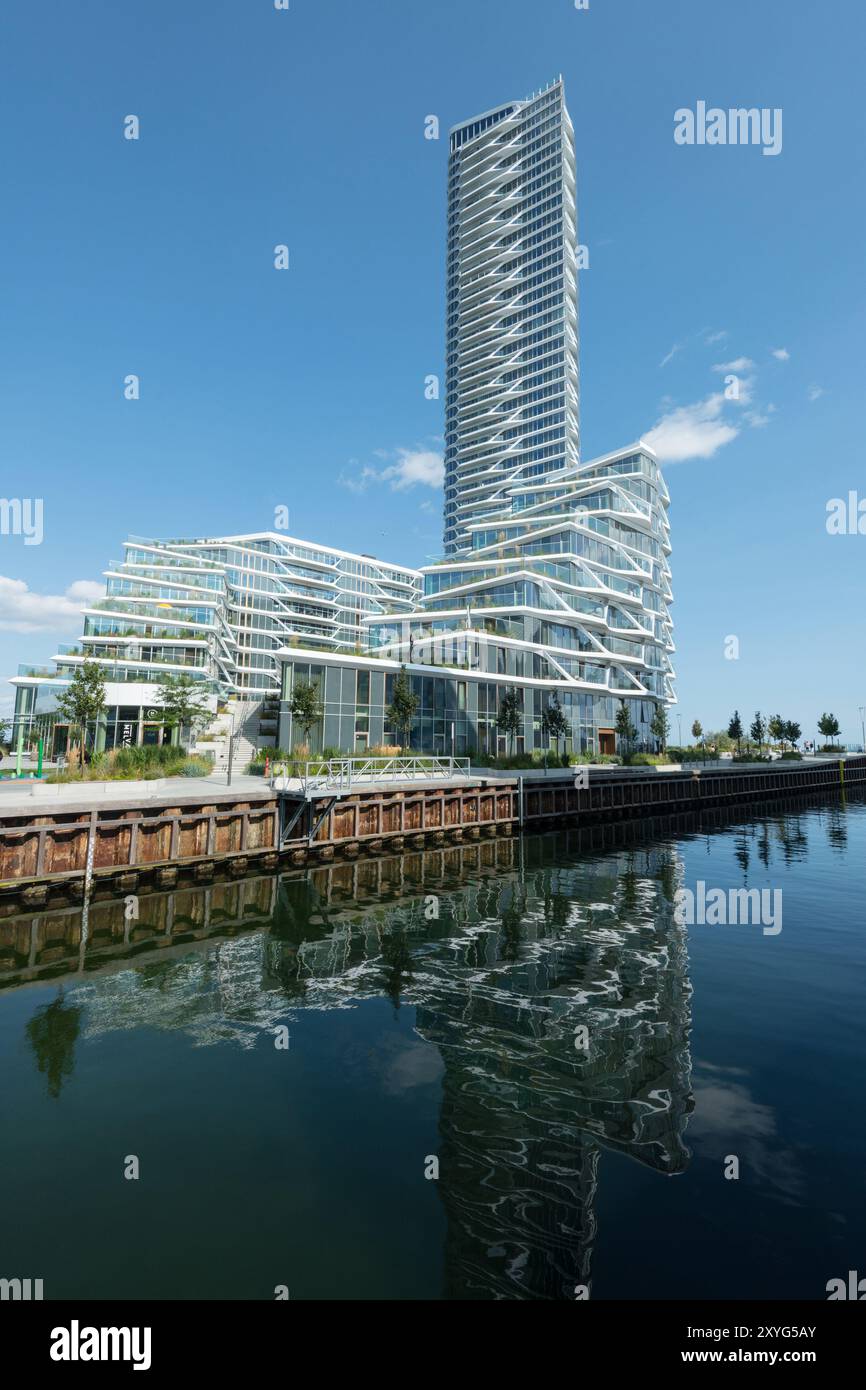 Isbjerget und das Leuchtturmgebäude in Aarhus, Dänemark Stockfoto