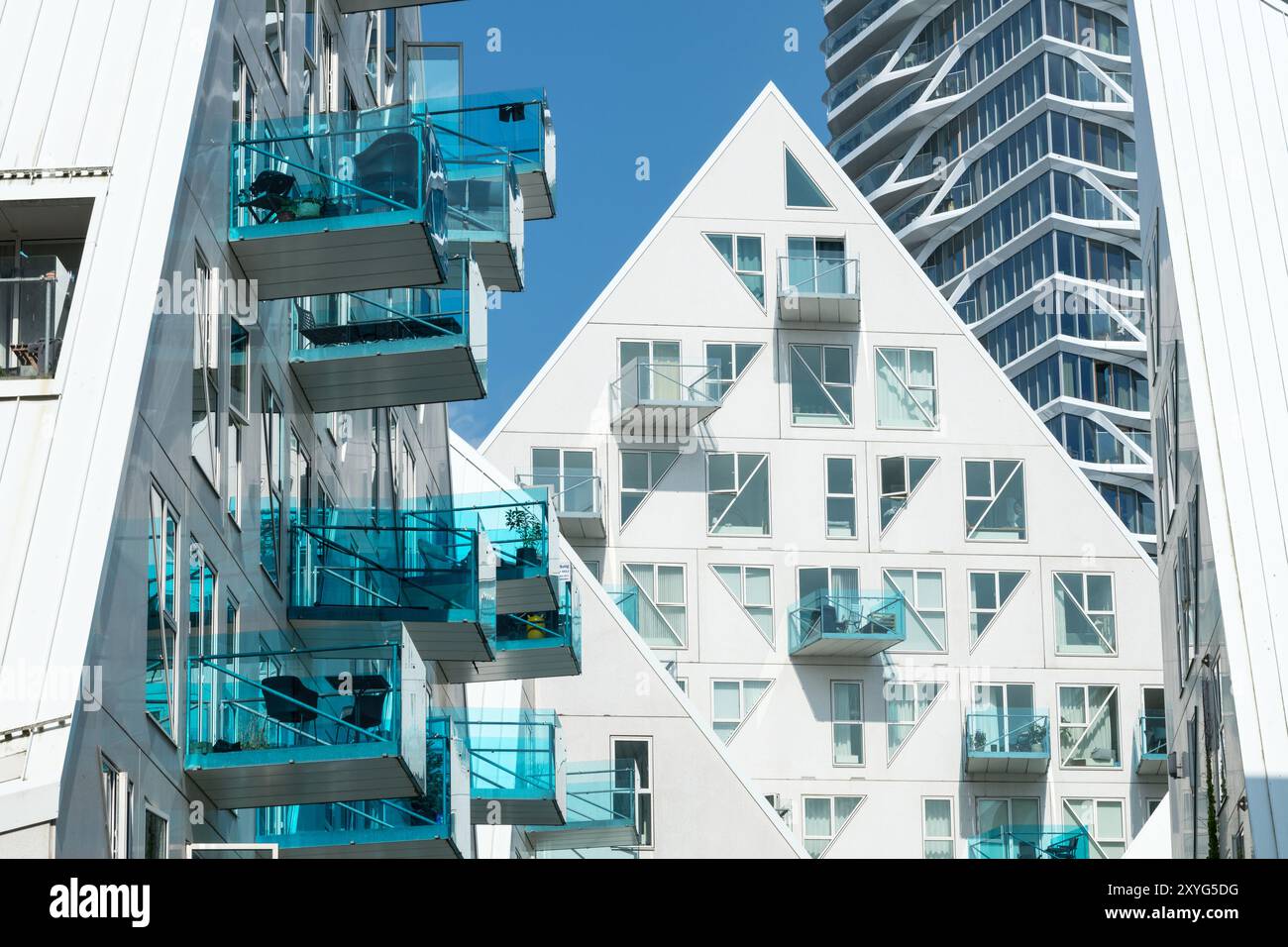 Isbjerget und das Leuchtturmgebäude in Aarhus, Dänemark Stockfoto