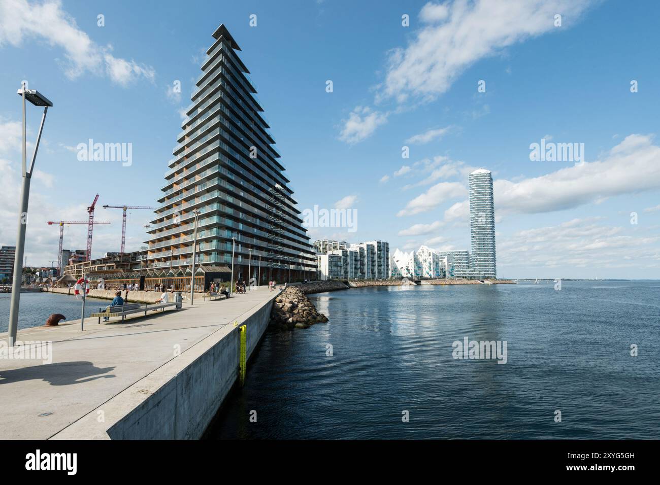 Isbjerget und das Leuchtturmgebäude in Aarhus, Dänemark Stockfoto