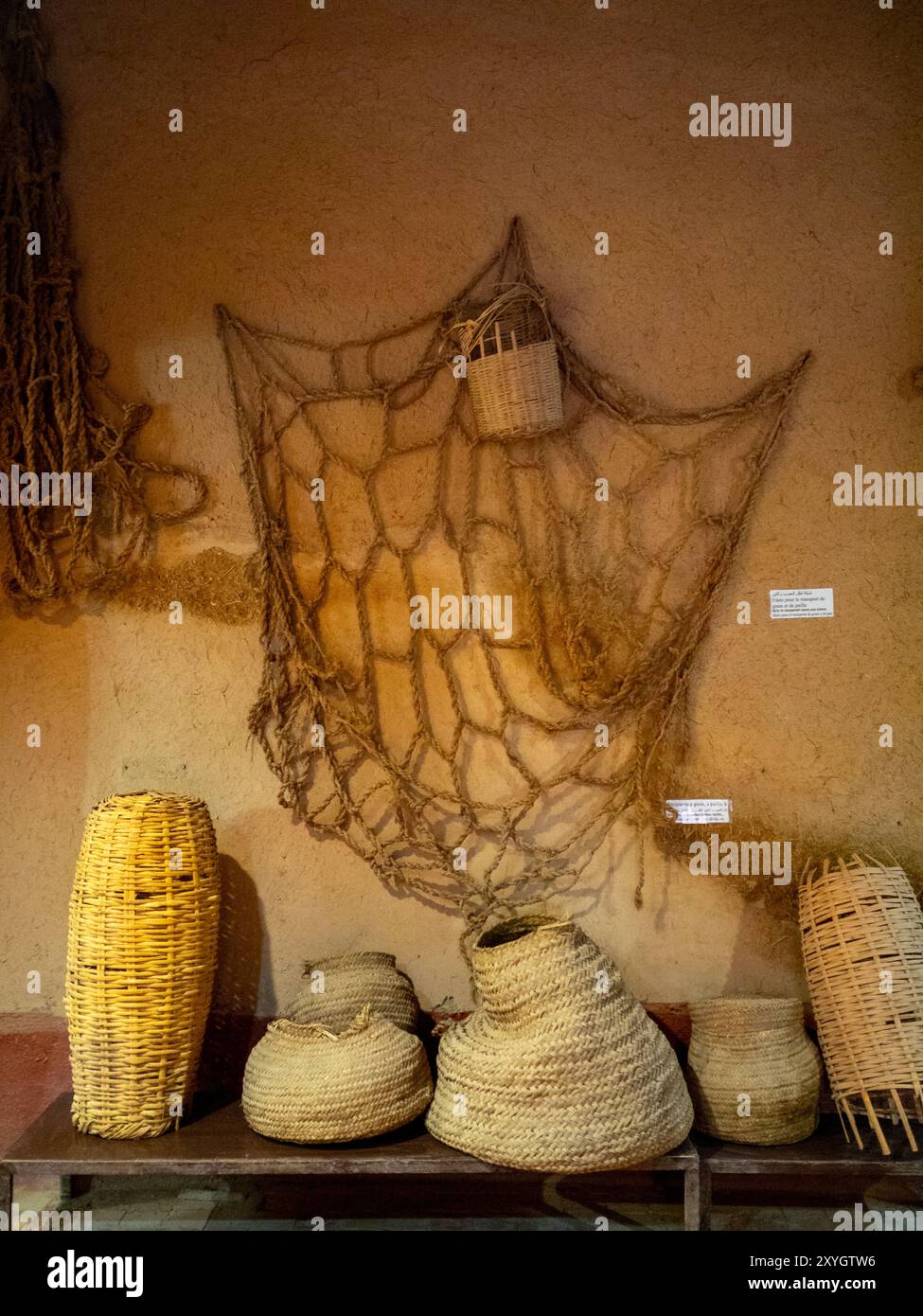 Elkhorbat Oase Museum, Marokko Stockfoto