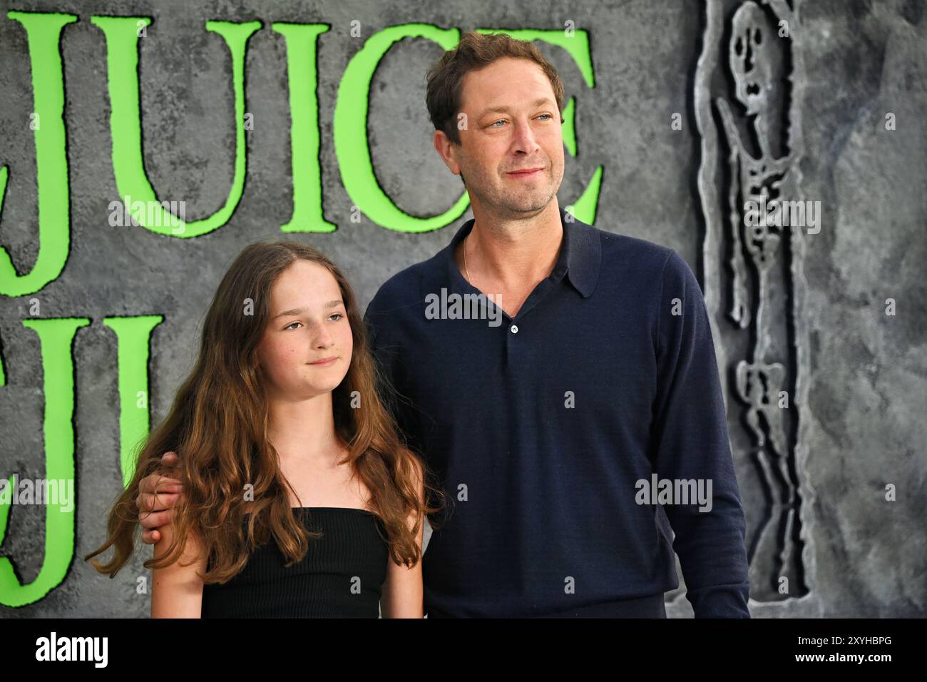 LONDON, GROSSBRITANNIEN. August 2024. EBON Moss-Bachrach besucht BeetleJuice BeetleJuice - UK Premiere im Cineworld Cinema - London Leicester Square, London, UK. (Quelle: Siehe Li/Picture Capital/Alamy Live News Stockfoto