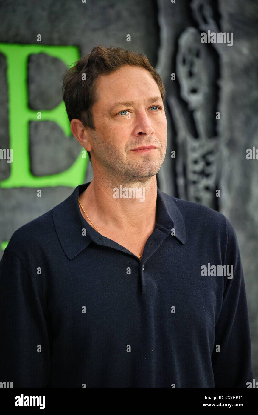 LONDON, GROSSBRITANNIEN. August 2024. EBON Moss-Bachrach besucht BeetleJuice BeetleJuice - UK Premiere im Cineworld Cinema - London Leicester Square, London, UK. (Quelle: Siehe Li/Picture Capital/Alamy Live News Stockfoto
