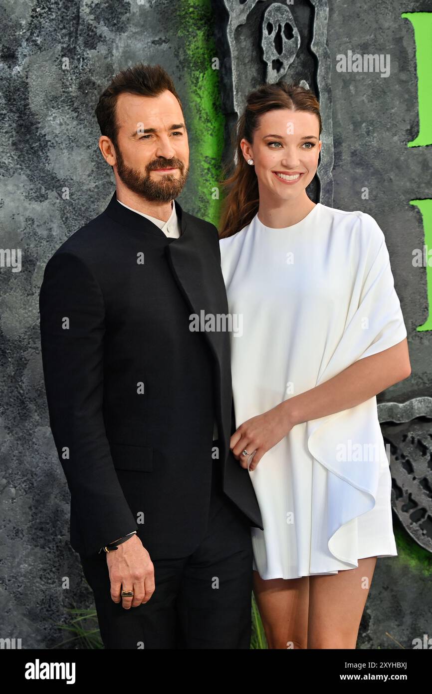 LONDON, GROSSBRITANNIEN. August 2024. Justin Theroux, Nicole Brydon Bloom besucht BeetleJuice BeetleJuice - UK Premiere im Cineworld Cinema - London Leicester Square, London, UK. (Quelle: Siehe Li/Picture Capital/Alamy Live News Stockfoto