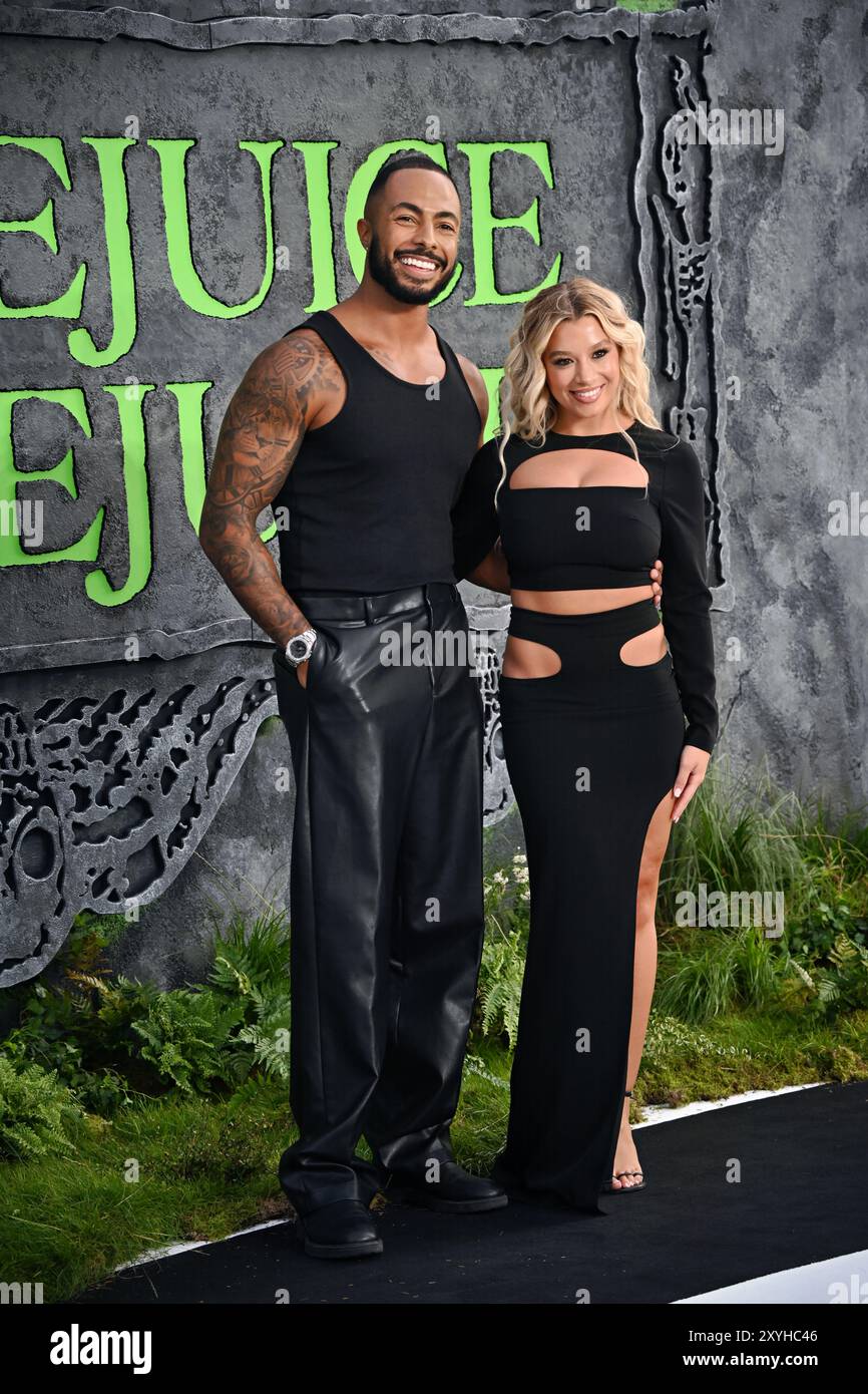 LONDON, GROSSBRITANNIEN. August 2024. Tyler West, Molly Rainford besucht BeetleJuice BeetleJuice - UK Premiere im Cineworld Cinema - London Leicester Square, London, UK. (Quelle: Siehe Li/Picture Capital/Alamy Live News Stockfoto