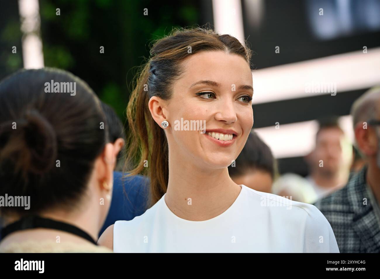 LONDON, GROSSBRITANNIEN. August 2024. Nicole Brydon Bloom besucht BeetleJuice BeetleJuice - UK Premiere im Cineworld Cinema - London Leicester Square, London, UK. (Quelle: Siehe Li/Picture Capital/Alamy Live News Stockfoto