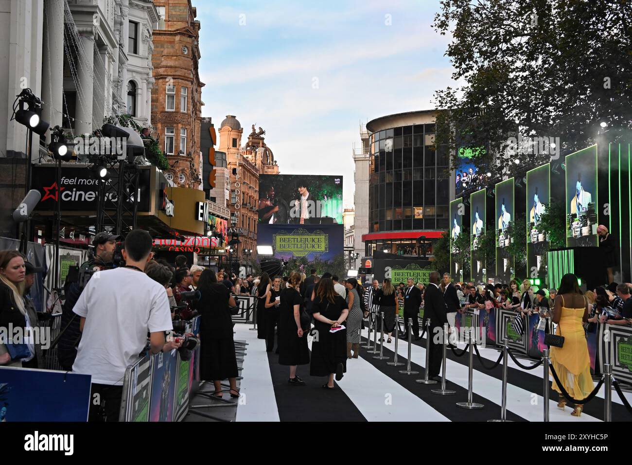 LONDON, GROSSBRITANNIEN. August 2024. BeetleJuice BeetleJuice - UK Premiere im Cineworld Cinema - London Leicester Square, London, UK. (Quelle: Siehe Li/Picture Capital/Alamy Live News Stockfoto