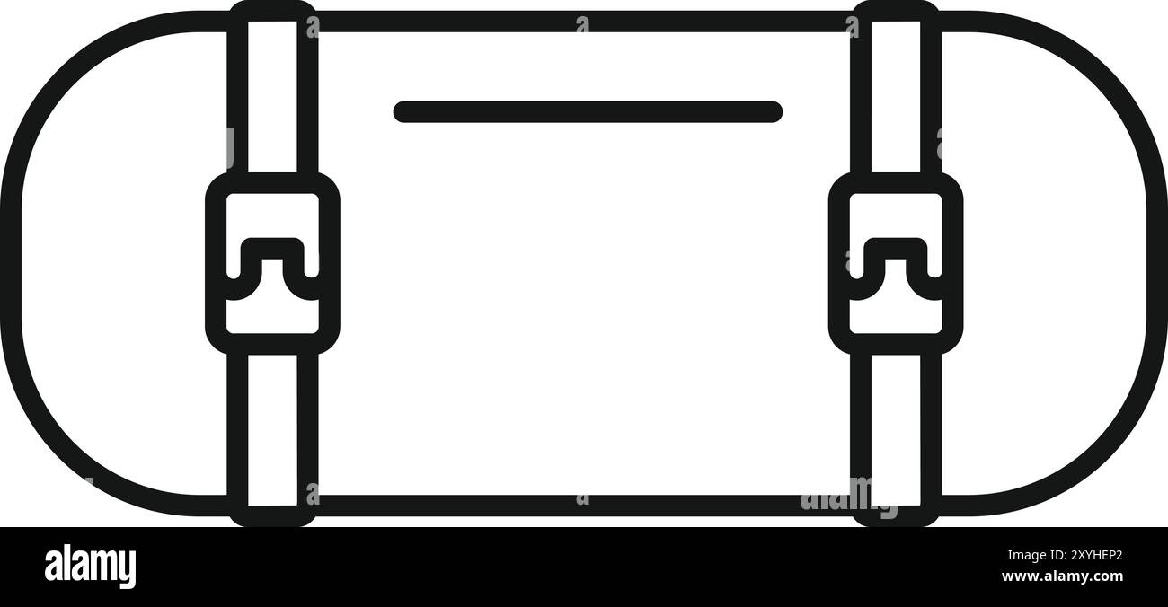 Dieses Symbol einer Campingmatte repräsentiert die Freude und das Abenteuer, Zeit in der Natur zu verbringen, sei es beim Wandern, Camping oder einfach nur beim Genießen der freien Natur Stock Vektor