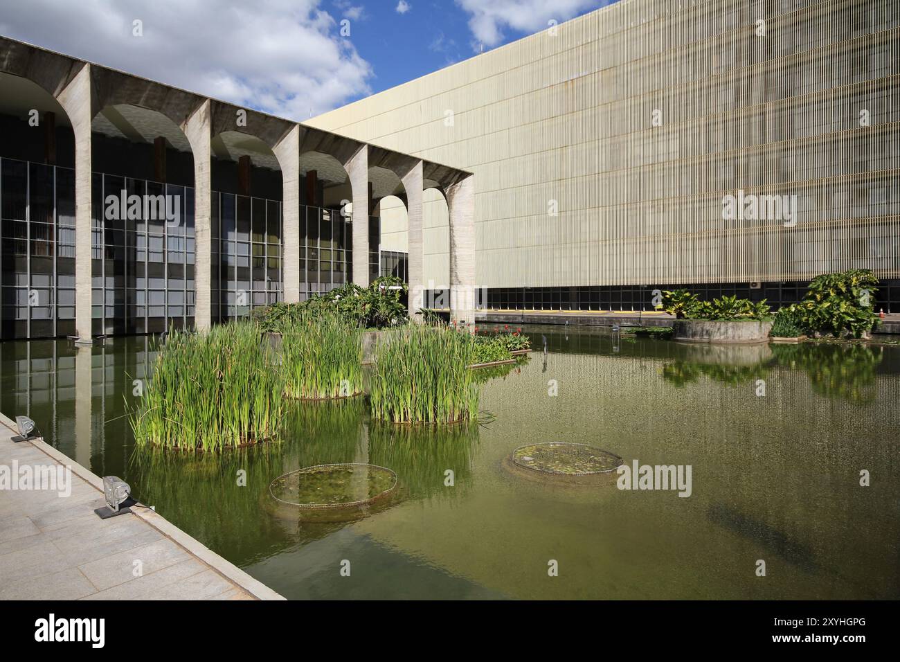 Brasilia, Brasilien - 7. Juni. 2014: Itamaraty Palace Stockfoto