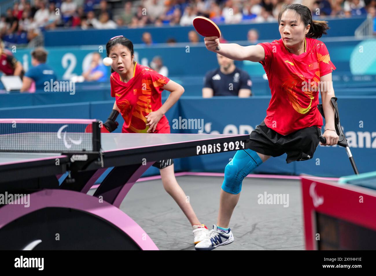 Paris, Frankreich. August 2024. Huang Wenjuan (R)/Jin Yucheng aus China ...