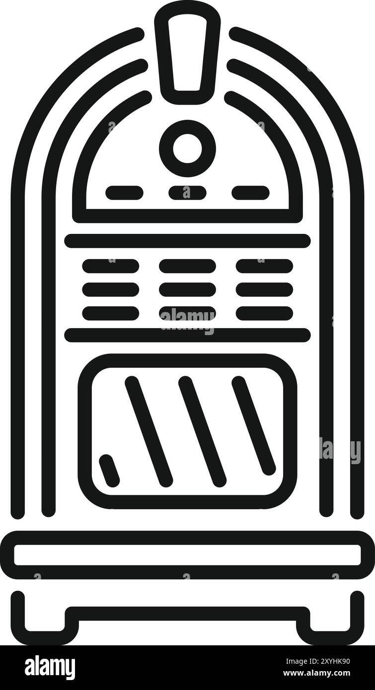 Klassische Jukebox, die Musik spielt, ein Symbol für Spaß und Unterhaltung Stock Vektor