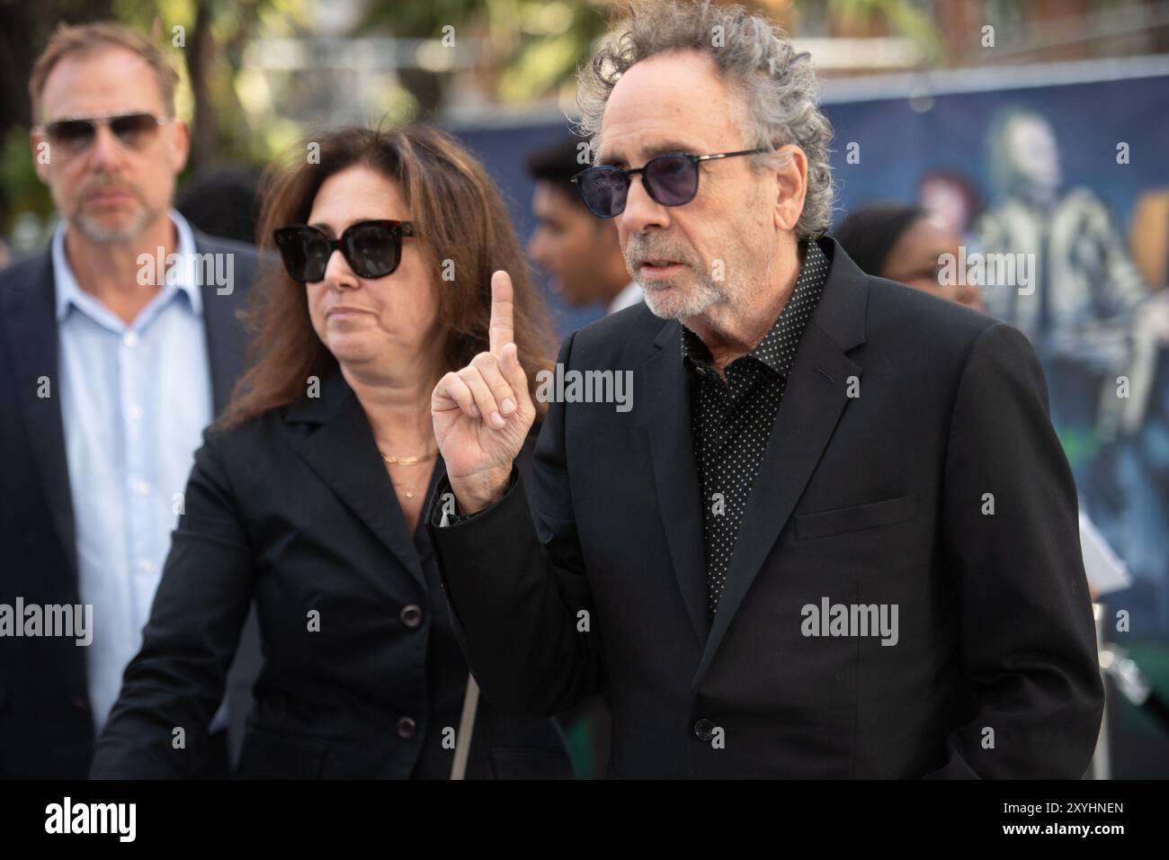 London, Großbritannien. August 2024. Im Bild: Regisseur Tim Burton nimmt an der britischen Premiere von BeetleJuice BeetleJuice im Cineworld, Leicester Square, Teil. Quelle: Justin Ng/Alamy Live News Stockfoto