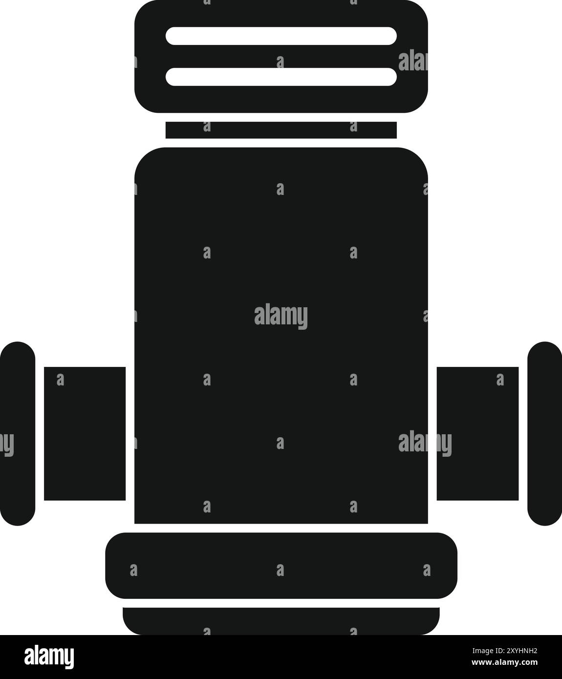 Einfaches Vektorsymbol, das einen Rohrverbinder zeigt, ideal für Websites und Apps im Zusammenhang mit Sanitärdiensten Stock Vektor