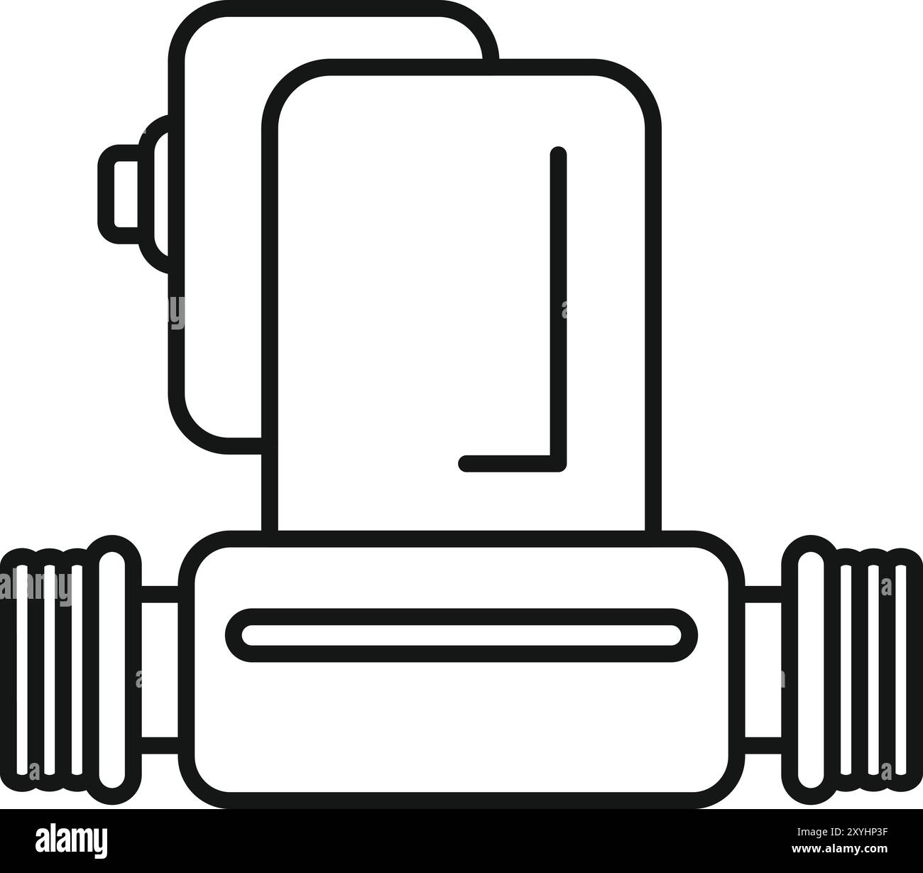 Wasserzähler-Symbol, das die Wasserverbrauchsmessung für Versorgungsunternehmen anzeigt Stock Vektor