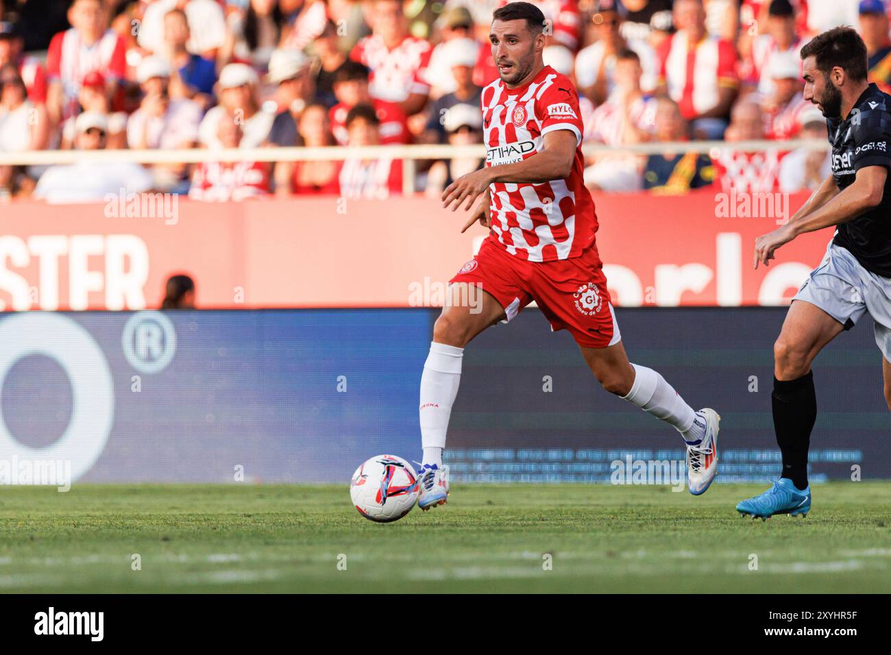 Girona, Spanien. August 2024. Abel Ruiz (Girona FC) wurde während des LaLiga EA SPORTSPIELS zwischen Mannschaften von Girona FC und CA Osasuna beim Estadi Montilivi Girona FC gegen CA Osasuna gesehen, Endstand 4:0 (Foto: Maciej Rogowski/SOPA Images/SIPA USA) Credit: SIPA USA/Alamy Live News Stockfoto