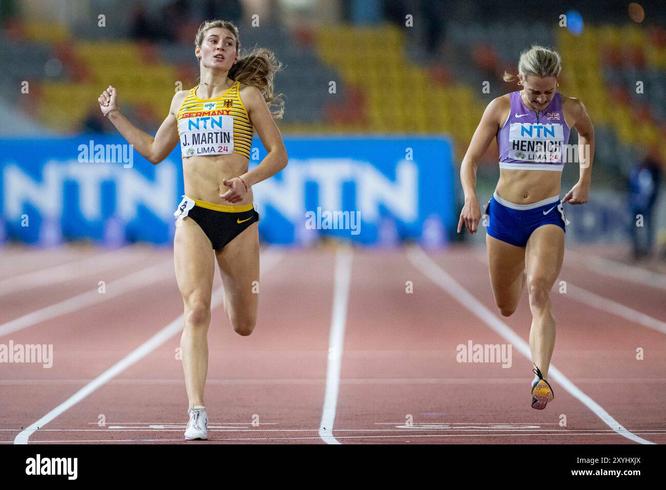 Johanna MARTIN (1. LAV Rostock), DEUTSCHLAND, 400 Meter Frauen PRO, Leichtathletik, Leichtathletik, Leichtathletik, Leichtathletik, Leichtathletik, Leichtathletik, U20 Leichtathletik Weltmeisterschaften Lima 24, U20 Leichtathletik Weltmeisterschaften, 29.08.2024, Foto: Eibner-Pressefoto/Jan Papenfuss Stockfoto