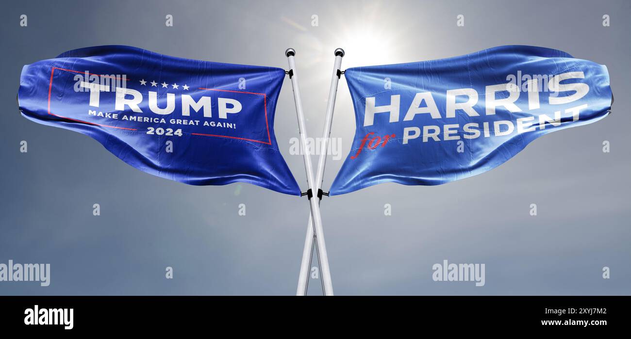 donald Trumpf gegen kamala harris Debatte Stockfoto