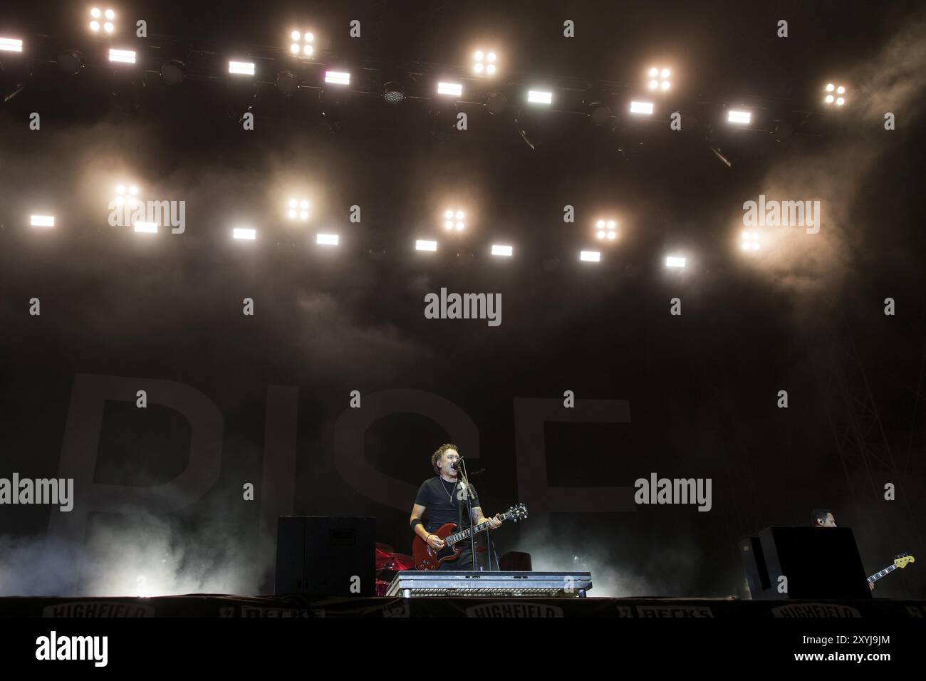 Tim McIlrath, Sänger von Rise Against beim Highfield Festival am Samstag, Stoermthaler See, 17.08.2024 Stockfoto