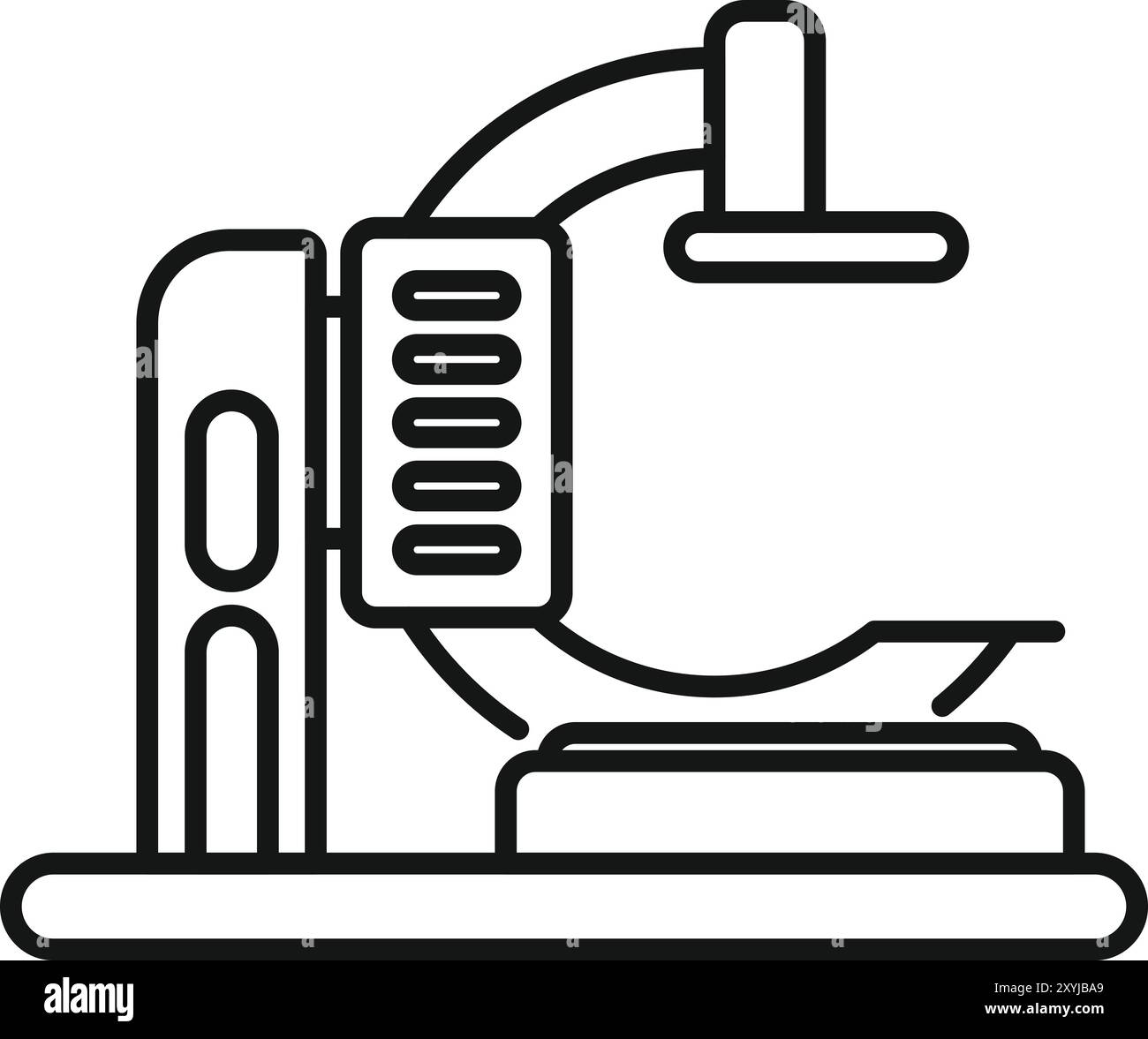 Symbol für das Zeichnen des Magnetresonanzscanners Stock Vektor