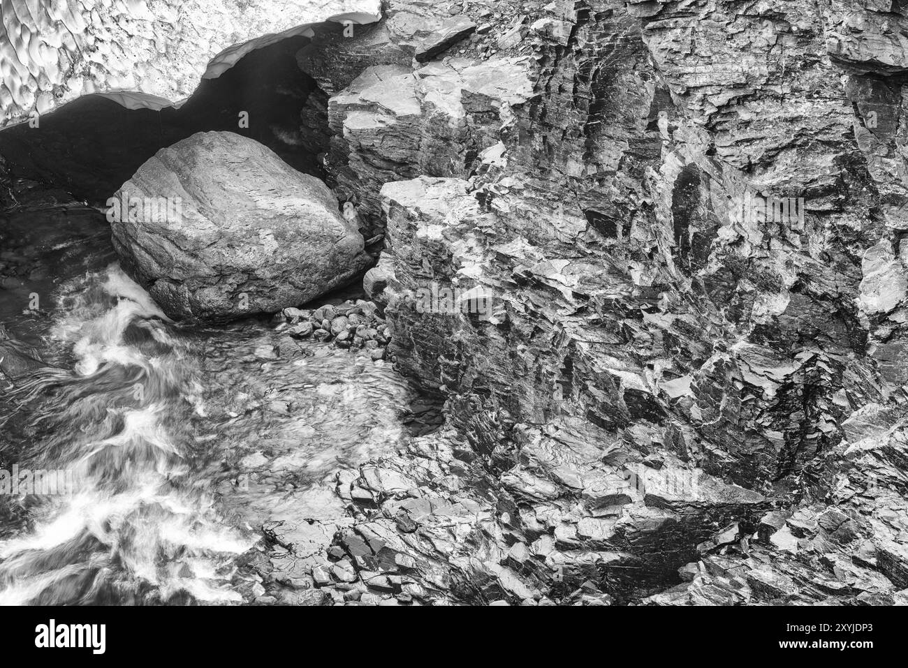 Fluss in den Abisko-Alpen, Norrbotten, Lappland, Schweden, Juli 2013, Europa Stockfoto