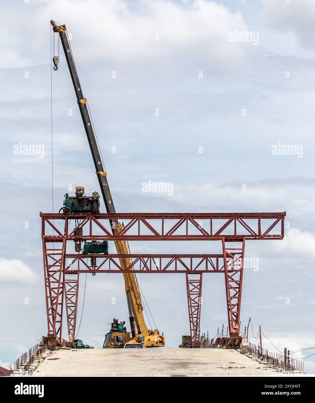Brückenkonstruktion Teil 3 Stockfoto