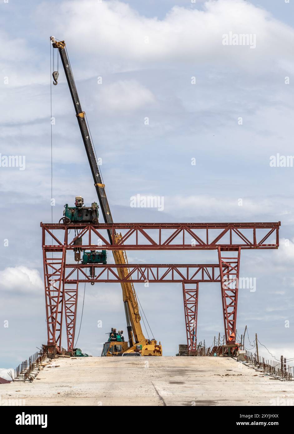 Brückenkonstruktion Teil 3 Stockfoto