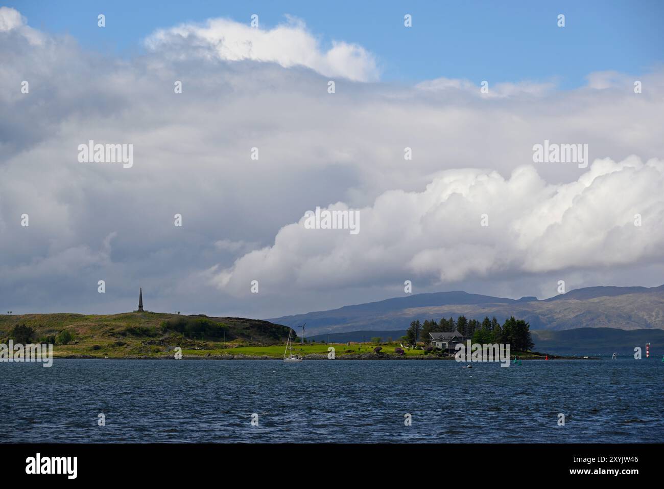 Blick über den Sound of Kerrara von Oban Stockfoto