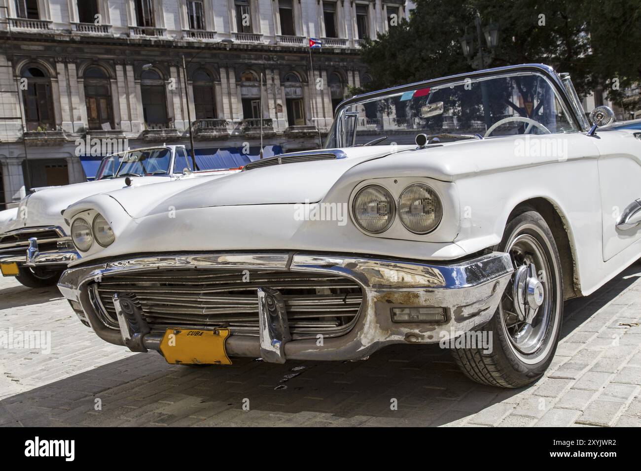 Vintage Cabrio in Kuba Stockfoto