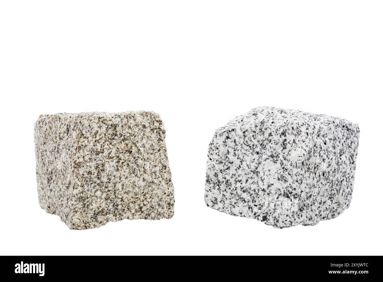 Zwei neue Granitsteine, freigelegt Stockfoto