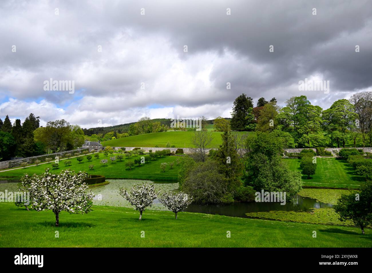 Hercules Garden; ist der ummauerte Garten am Blair Atholl Castle Stockfoto