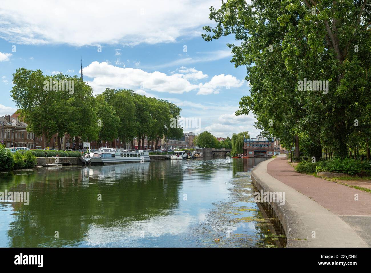 Der Fluss Somme in Amiens, Somme, Picardy, Frankreich Stockfoto