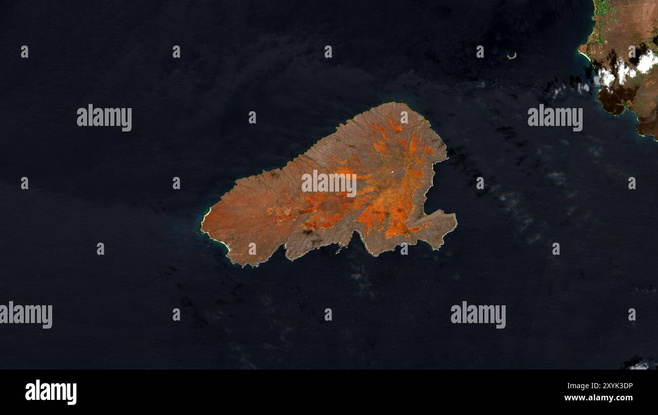 Kahoolawe Island im Nordpazifik auf einem Satellitenbild vom 17. September 2020 Stockfoto