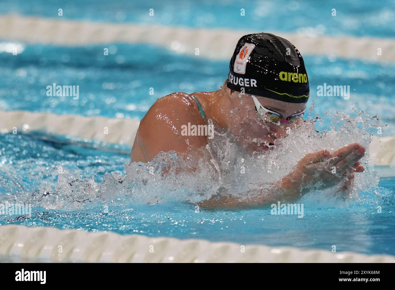 Nanterre, Frankreich. 30. August 2024. NANTERRE, FRANKREICH - AUGUST 30: Teilnahme am 100-m-Brustschlag der Frauen - Vorläufe am 2. Tag des Para Schwimmens - Paralympische Sommerspiele 2024 in Paris La Defense Arena am 30. August 2024 in Nanterre, Frankreich. (Foto von Patrick Goosen/BSR Agency) Credit: BSR Agency/Alamy Live News Stockfoto