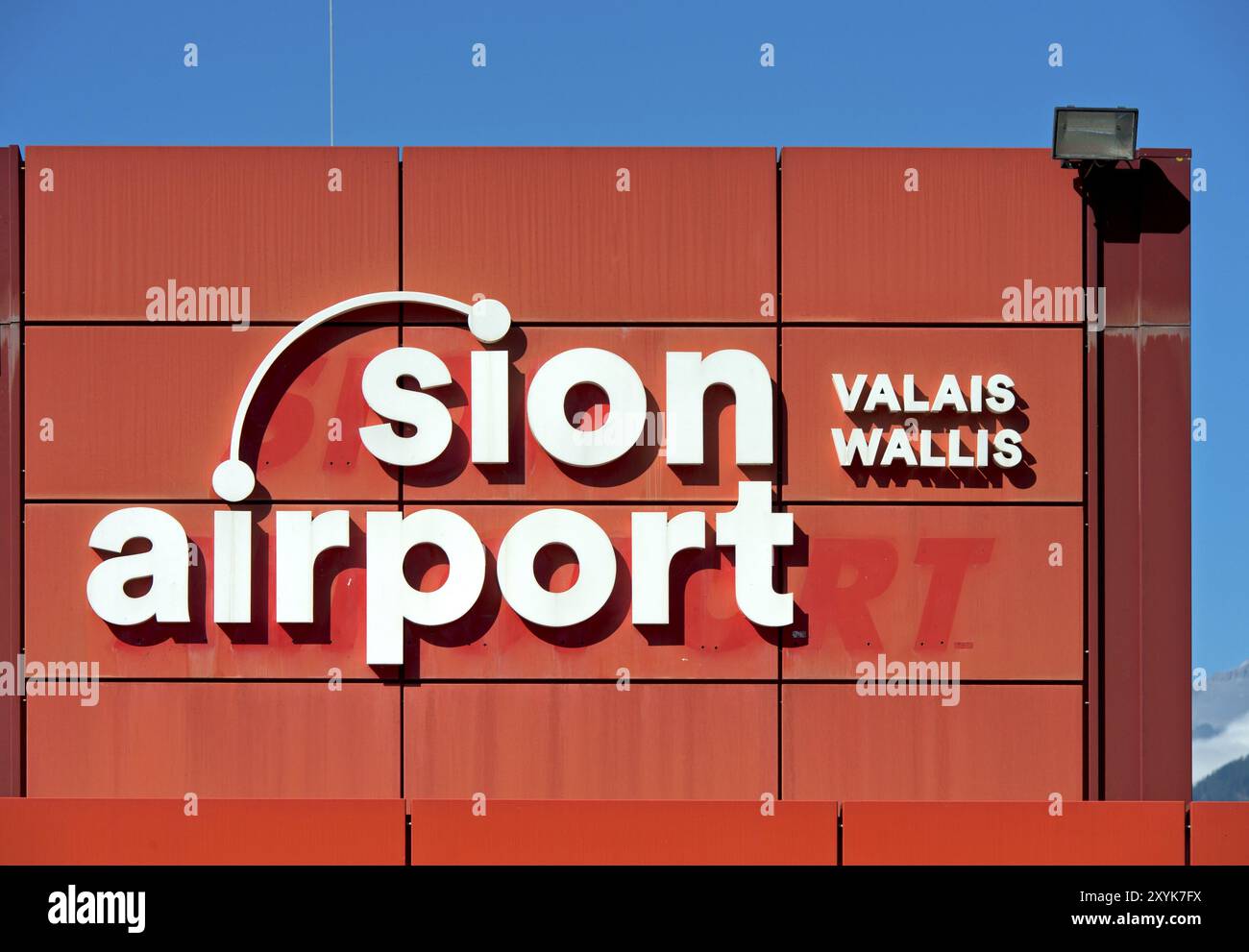 Flughafen Sion, Sion, Sion, Wallis, Schweiz, Europa Stockfoto