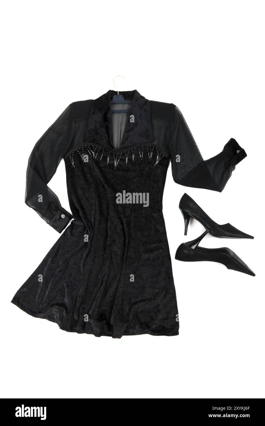 Damen Eleganz Beauty Mode Kleid und Stiletto Stockfoto