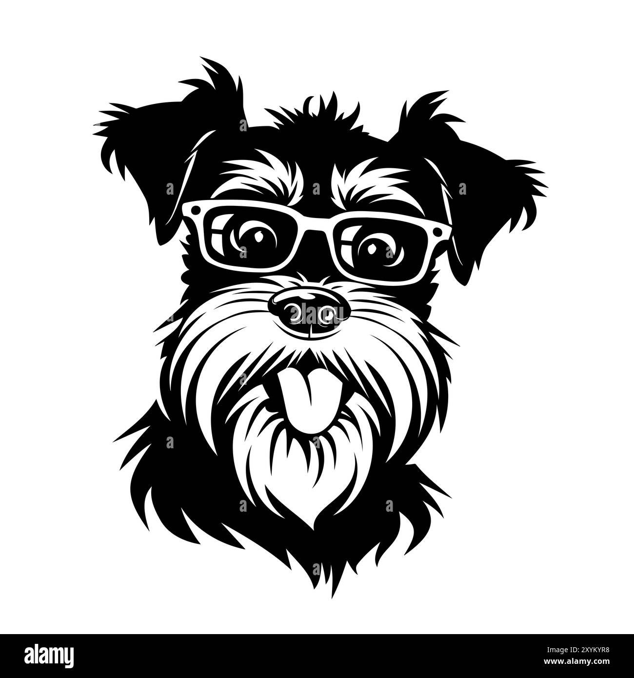 Cooler Hund mit Brille Vektor Illustration Stock Vektor