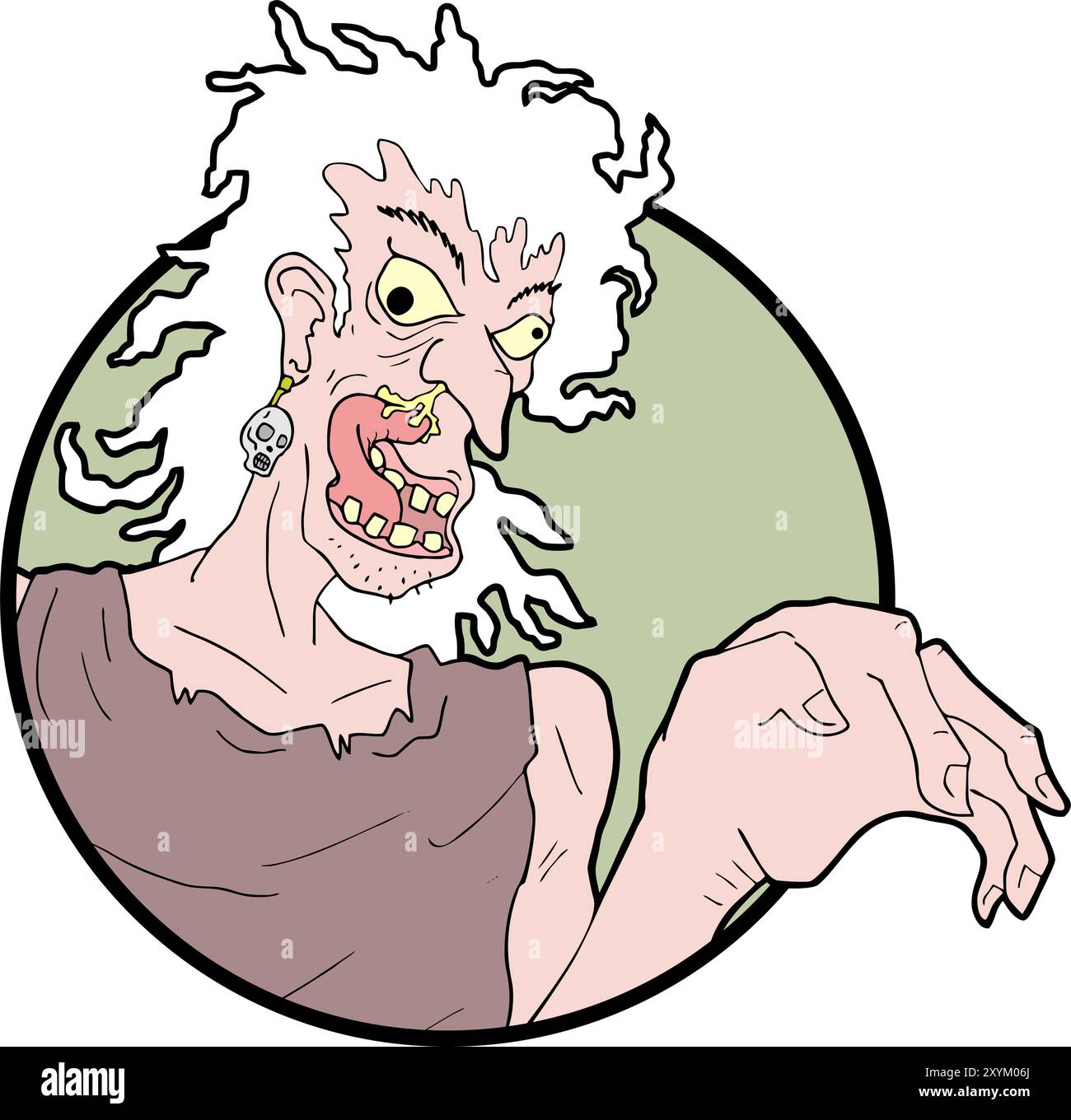 Alte Frau zeichnen Stock Vektor