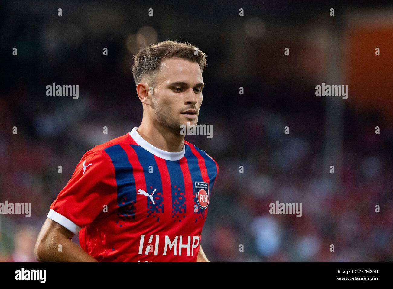 Leonardo Scienza (FC Heidenheim, #08), GER, FC Heidenheim vs. BK Haecken, Fussball, UEFA Conference League, Playoff Rueckspiel, Spielzeit 2024/2025, 29.08.2024 Foto: Eibner-Pressefoto/Michael Memmler Stockfoto