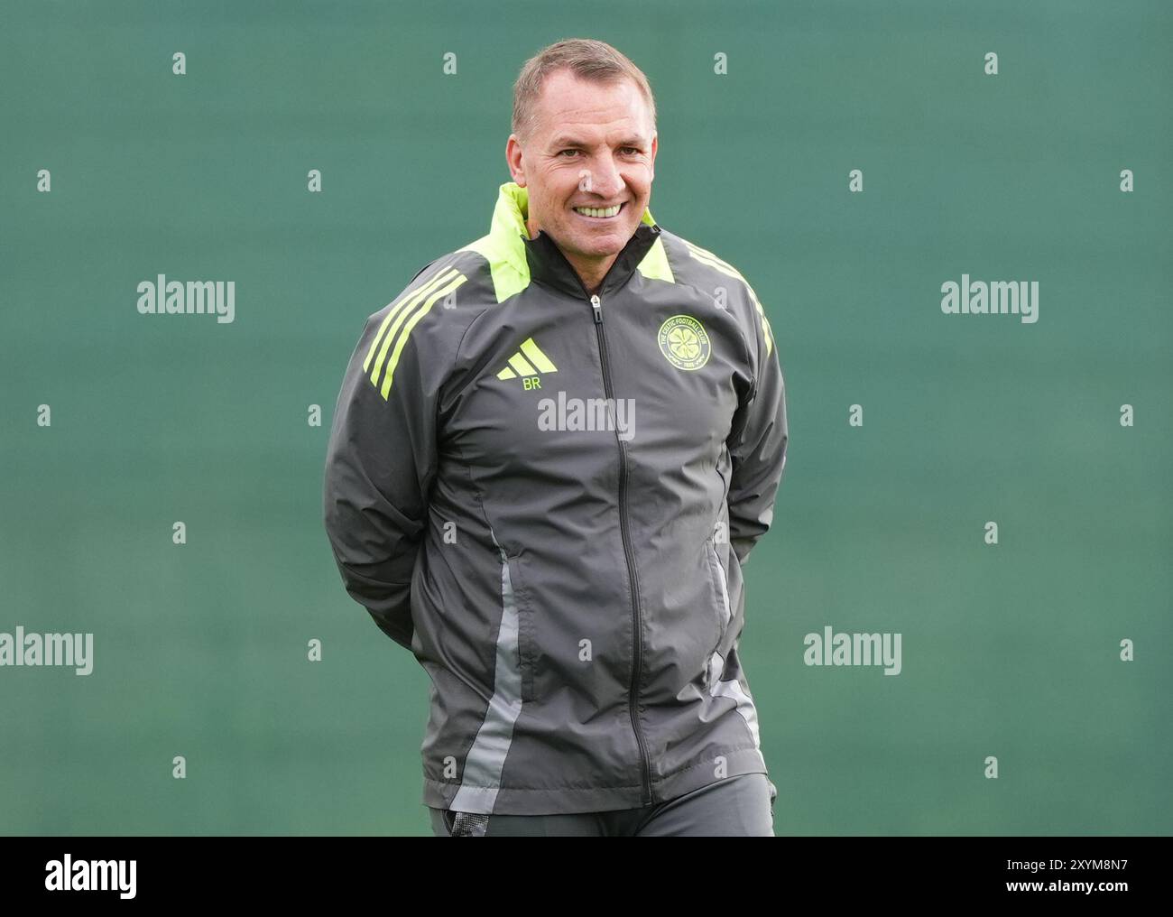 Celtic Manager Brendan Rodgers während des Trainings im Lennoxtown Training Centre, Glasgow. Bilddatum: Freitag, 30. August 2024. Stockfoto