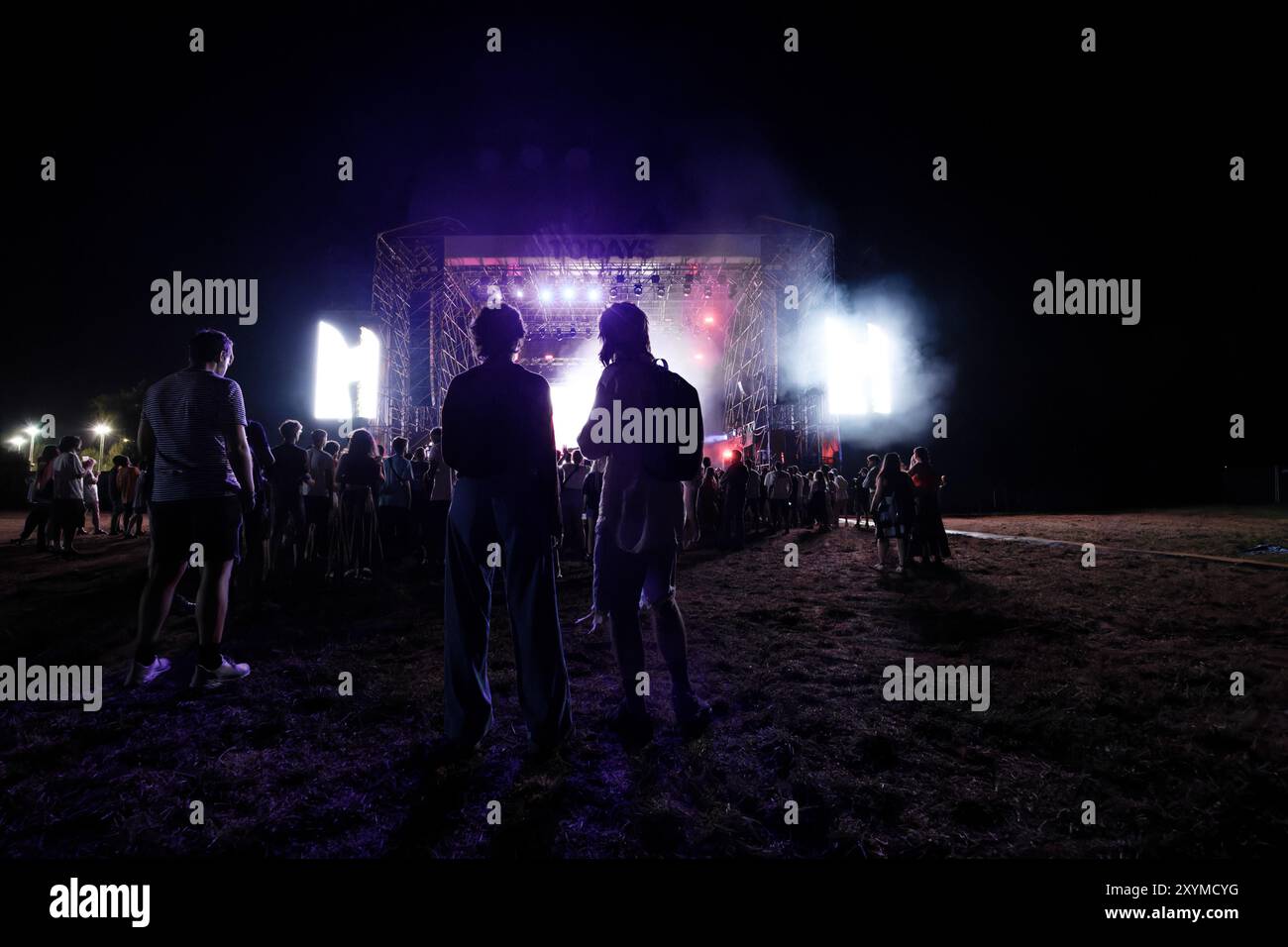 Turin, Italien. August 2024. Die Leute hören Musik auf dem heutigen Festival. Kredit: M.. Bariona/Alamy Live News Stockfoto